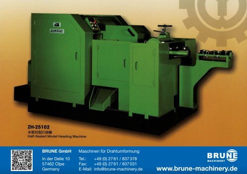 Brune Prospekt Doppeldruckpressen - Brune-Machinery Stand: 03-16