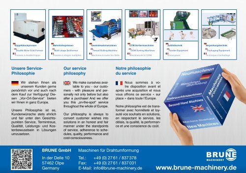 Brune Prospekt Doppeldruckpressen - Brune-Machinery Stand: 03-16