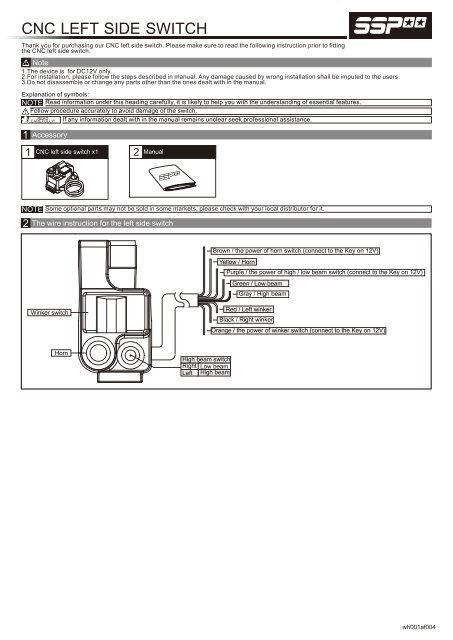 #S6-SSP119 xx__CNC Left side switch(wh001af004)