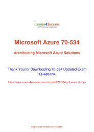 Microsoft 70-534 Exam Dumps [2018 NOV] - 100% Valid Questions