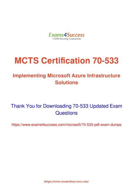 Microsoft 70-533 Exam Dumps [2018 NOV] - 100% Valid Questions