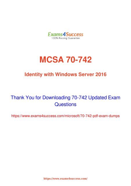 Microsoft 70-742 Exam Dumps [2018 NOV] - 100% Valid Questions