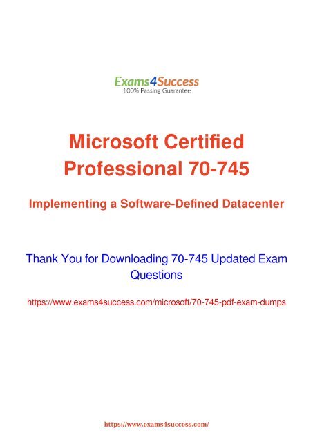 Microsoft 70-745 Exam Dumps [2018 NOV] - 100% Valid Questions