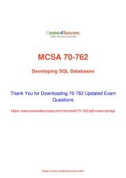 Microsoft 70-762 Exam Dumps [2018 NOV] - 100% Valid Questions