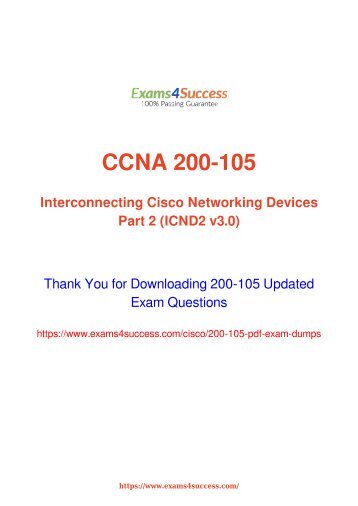 Cisco 200-105 Exam Dumps [2018 NOV] - 100% Valid Questions