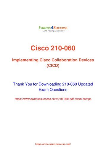 Cisco 210-060 Exam Dumps [2018 NOV] - 100% Valid Questions