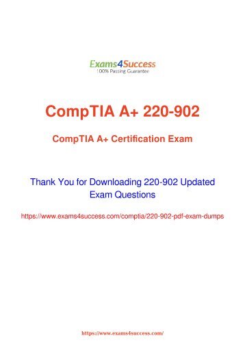 CompTIA 220-902 Exam Dumps [2018 NOV] - 100% Valid Questions