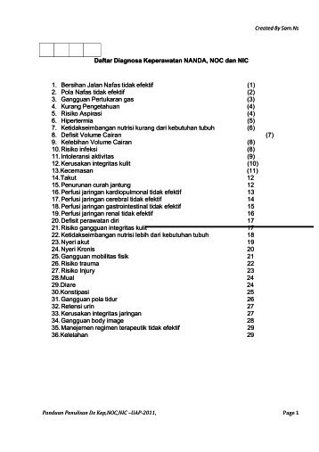 daftar-diagnosa-nanda-nic-noc-