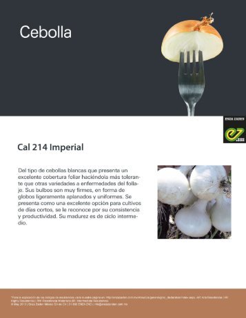 Cebolla Cal 214 Imperial 