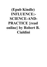 (Epub Kindle) INFLUENCE-SCIENCE-AND-PRACTICE {read online} by Robert B. Cialdini