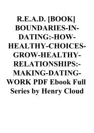 R.E.A.D. [BOOK] BOUNDARIES-IN-DATING-HOW-HEALTHY-CHOICES-GROW-HEALTHY-RELATIONSHIPS-MAKING-DATING-WORK PDF Ebook Full Series by Henry Cloud