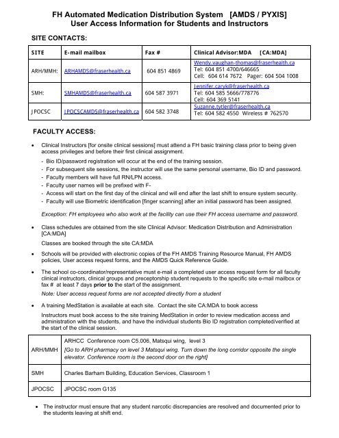 Automated Medication Dispensing System - Fraser Health Authority