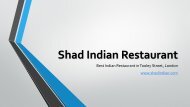 Shad Indian restaurant | Best Indian Restaurant in Borough London SE1