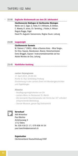 cantars 2015 Gesamtprogramm