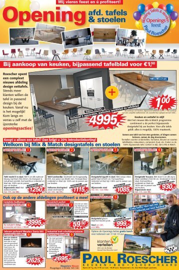 Paul Roescher Design-eettafels