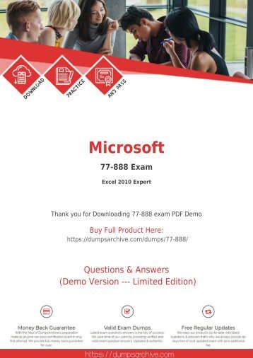 77-888 Dumps PDF - 100% Valid Microsoft 77-888 Exam Dumps