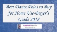 Best Dance Poles to Buy for Home Use-Buyer’s Guide 2018