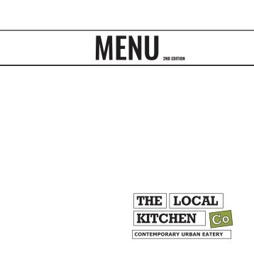 Local Kitchen Menu