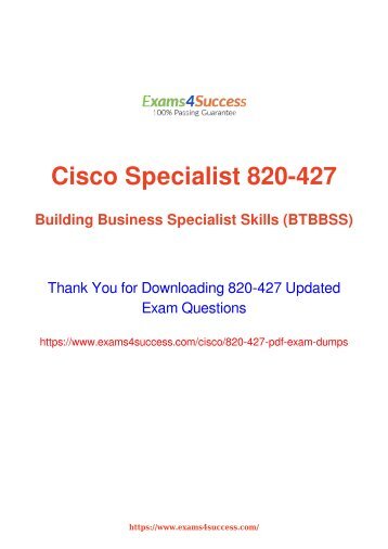 Cisco 820-427 Exam Dumps [2018 NOV] - 100% Valid Questions