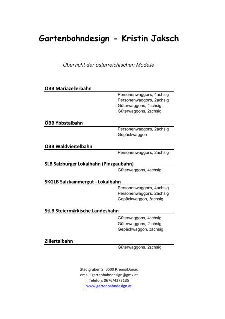 Gartenbahndesign - Kristin Jaksch