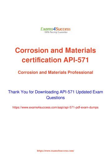 API API-571 Exam Dumps [2018 NOV] - 100% Valid Questions