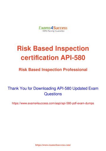 API API-580 Exam Dumps [2018 NOV] - 100% Valid Questions