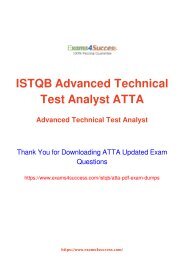 ISTQB ATTA Exam Dumps [2018 NOV] - 100% Valid Questions