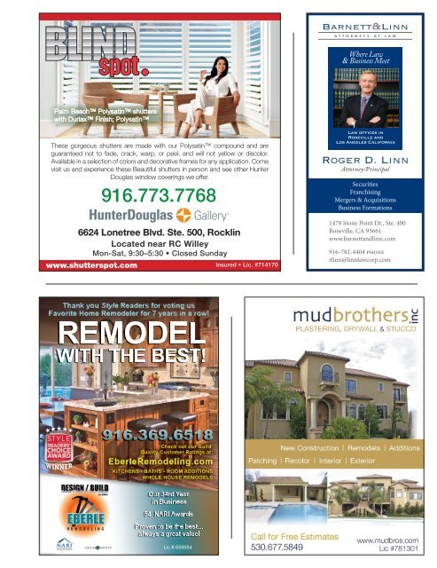 Style Magazine Folsom and El Dorado Hills November 2018