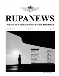 Rupanews Rupa Retired United Pilots Association