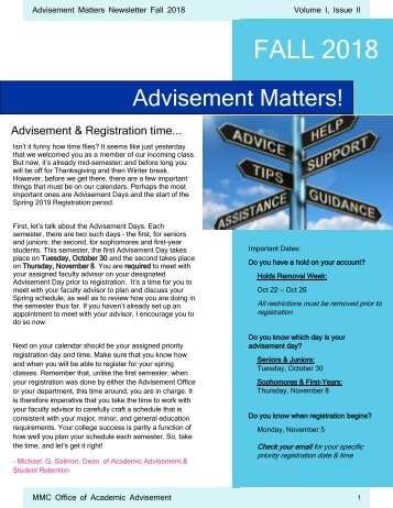Advisement Matters FA18