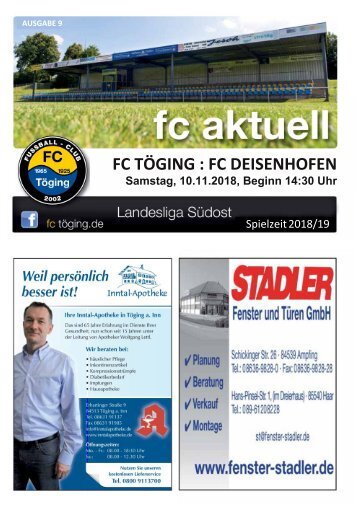 "fc aktuell" Saison 2018-19 Ausgabe 9