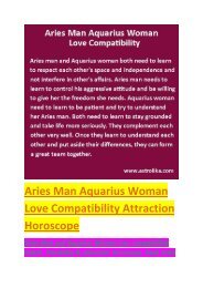 Aries Man Aquarius Woman Love Compatibility Attraction Horoscope