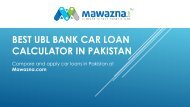 UBL Car Loan Calculator