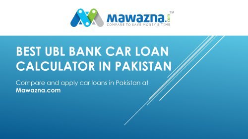 UBL Car Loan Calculator