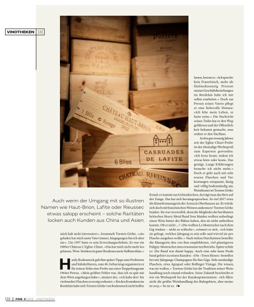 FINE Das Weinmagazin 03/2018 - Die Vignobles Silvio Denz