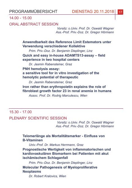 ÖGLMCK Programm 2018