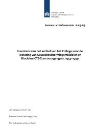 2.25.29 Inventaris van het archief van het College voor de ... - gahetNA