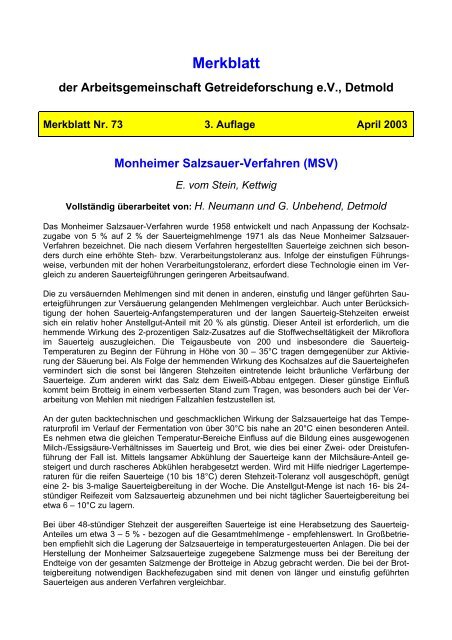 Monheimer Salzsauer-Verfahren