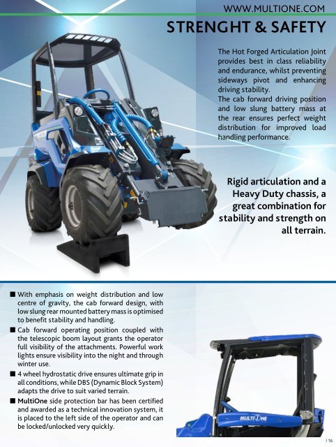 FULL ELECTRIC COMPACT ARTICULATED LOADERS: EMISSION ZERO MULTIONE