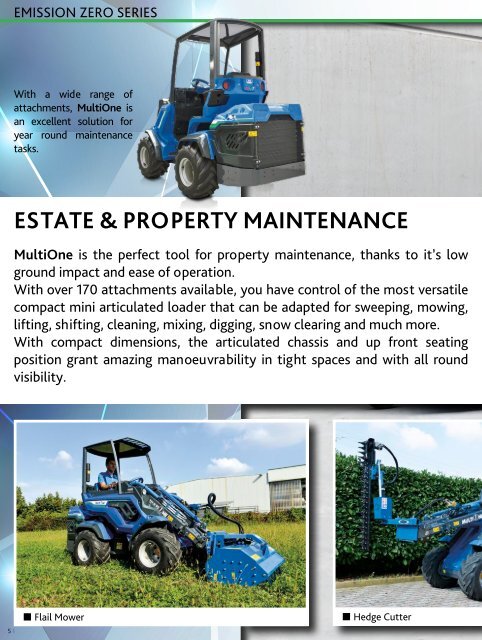 FULL ELECTRIC COMPACT ARTICULATED LOADERS: EMISSION ZERO MULTIONE