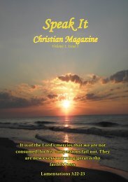 Speak It Christian Magazine Issue 1