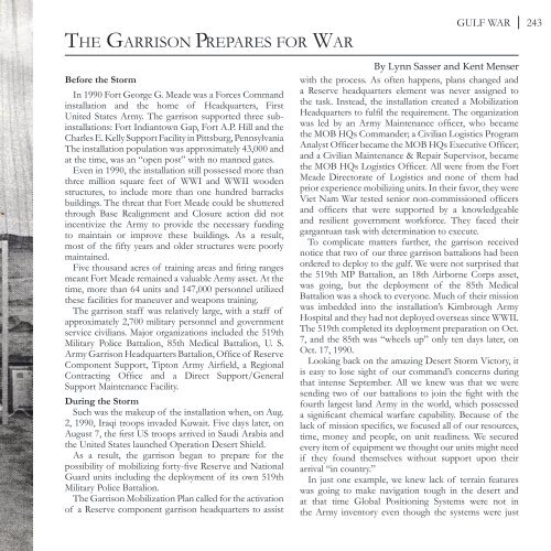 Fort George G. Meade: The First 100 Years