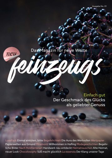 Feinzeugs – das Magazin der Confiserie Lauenstein und weiteren Partnern