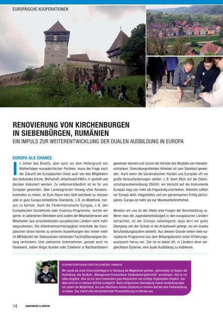 Magazin Handwerk und Kirche 2018/2019