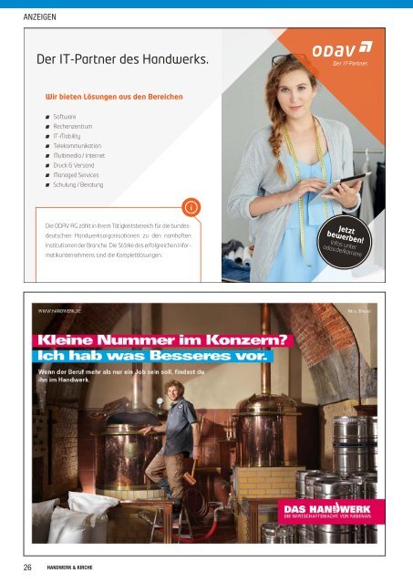 Magazin Handwerk und Kirche 2018/2019