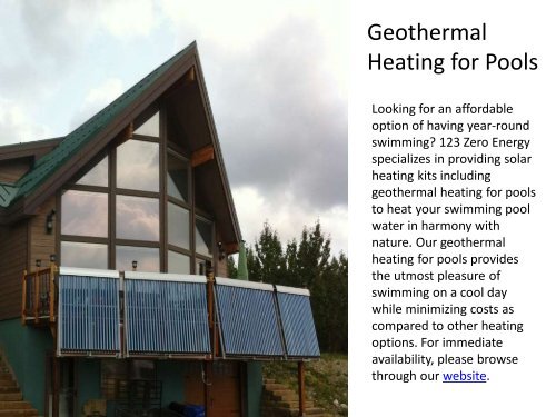 Best Geothermal Heating For Pools