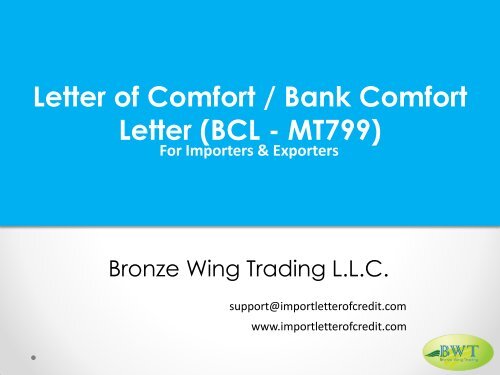 How to avail Bank Comfort Letter
