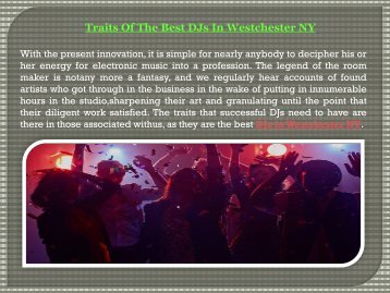 Traits Of The Best DJs In Westchester NY