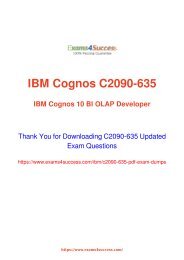 IBM C2090-635 Exam Dumps [2018 NOV] - 100% Valid Questions