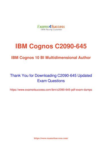 IBM C2090-645 Exam Dumps [2018 NOV] - 100% Valid Questions